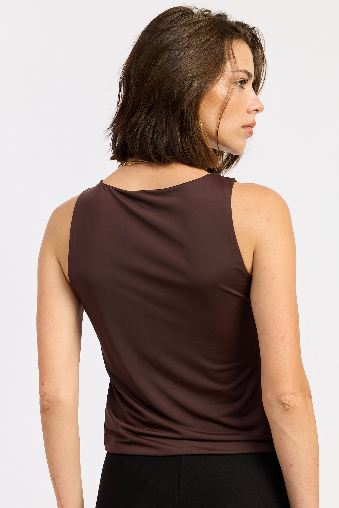 Metal Hotfix Knit Tank Top — Nylon Spandex Matching Set Active Style - Tank Tops