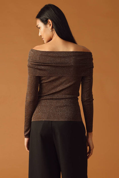 Over The Shoulder Long Sleeve Top Trendy Tops Outfit Idea for Women | Ro + Ivy