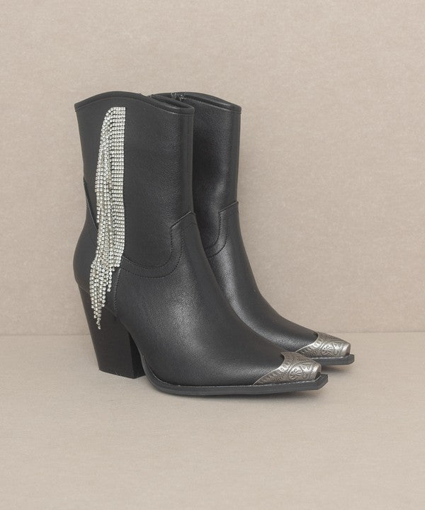 Kai Rhinestone Fringe Boots - Ro + Ivy