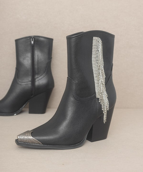 Kai Rhinestone Fringe Boots - Ro + Ivy