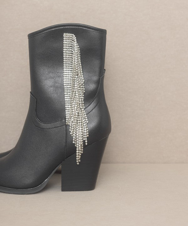 Kai Rhinestone Fringe Boots - Ro + Ivy