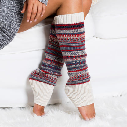 Knitted Fair Isle Leg Warmers