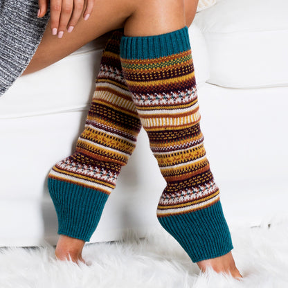 Knitted Fair Isle Leg Warmers