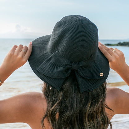 Bow Back Sun Hat - Black