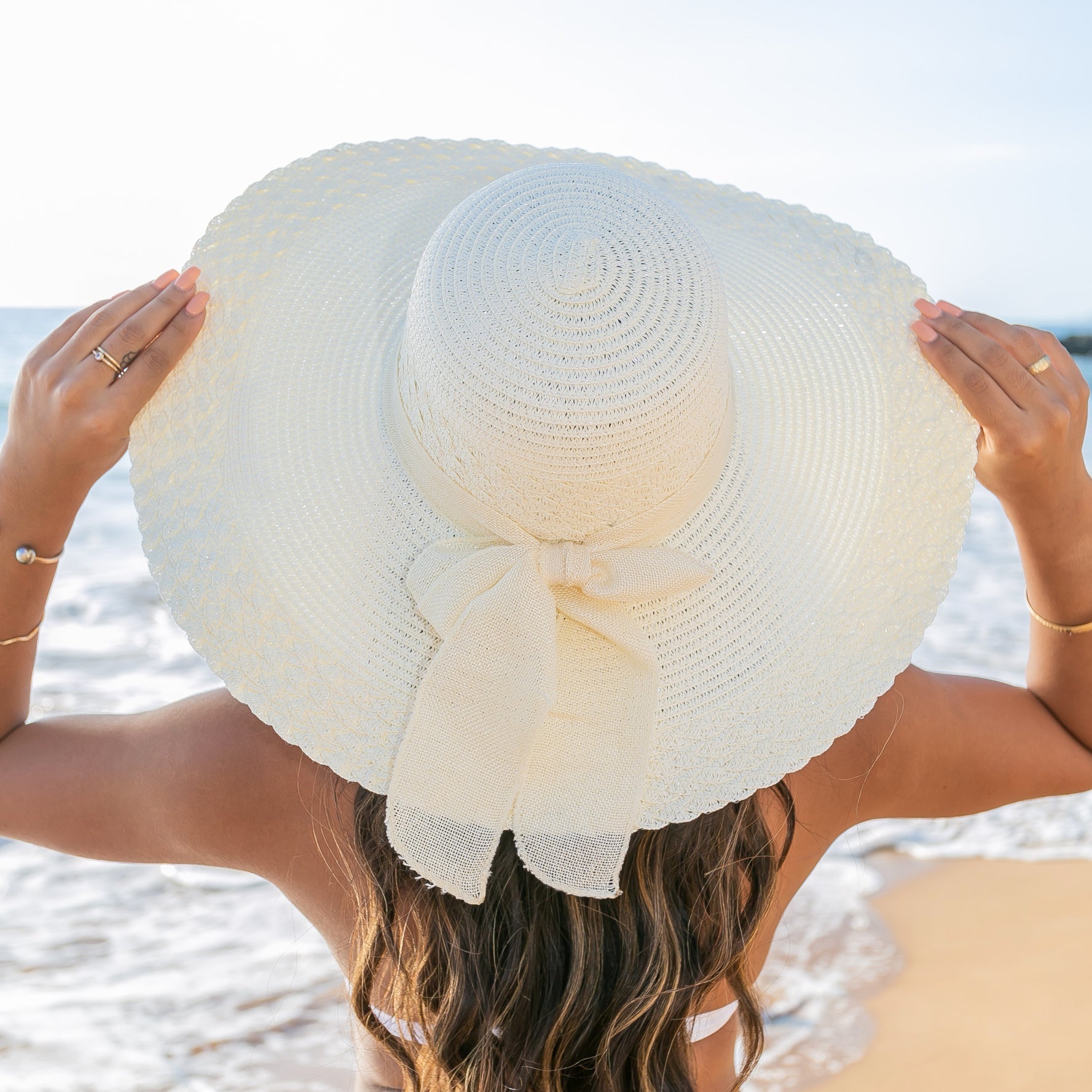 Scallop Edge Sunhat - Cream Straw Sunhat