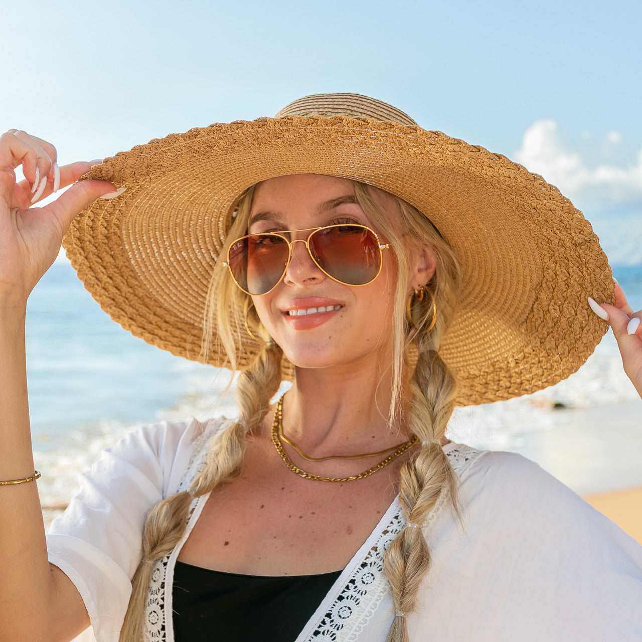 Scallop Edge Sunhat - Straw Sunhat