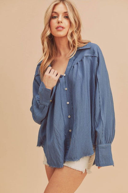 Mara Button Down Shirt - Ro + Ivy