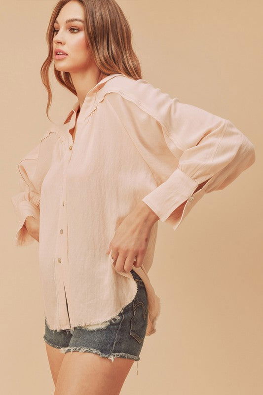 Mara Button Down Shirt - Ro + Ivy