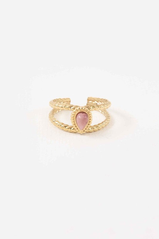 Mauve Adjustable Ring - Ro + Ivy