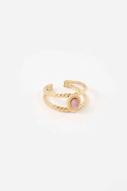 Mauve Adjustable Ring - Ro + Ivy