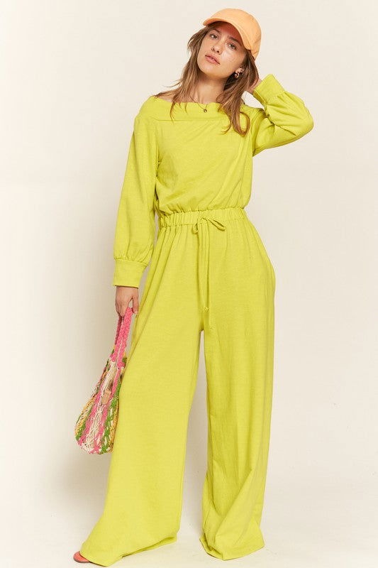 One Shoulder Terry Jumpsuit - Ro + Ivy