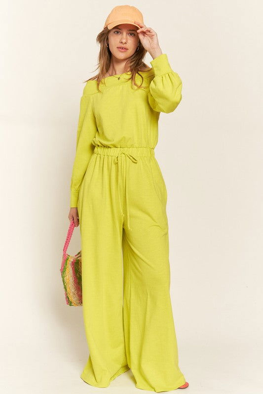 One Shoulder Terry Jumpsuit - Ro + Ivy