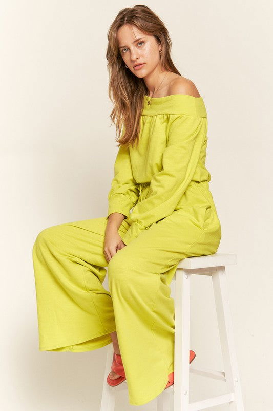 One Shoulder Terry Jumpsuit - Ro + Ivy