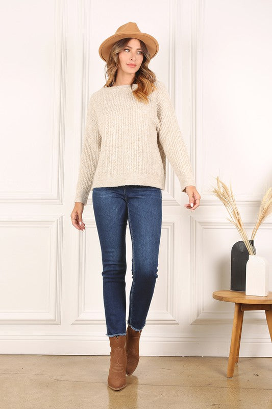 Oversize Women's Cable Sweater Jumper | Sweaters | Ro + Ivy