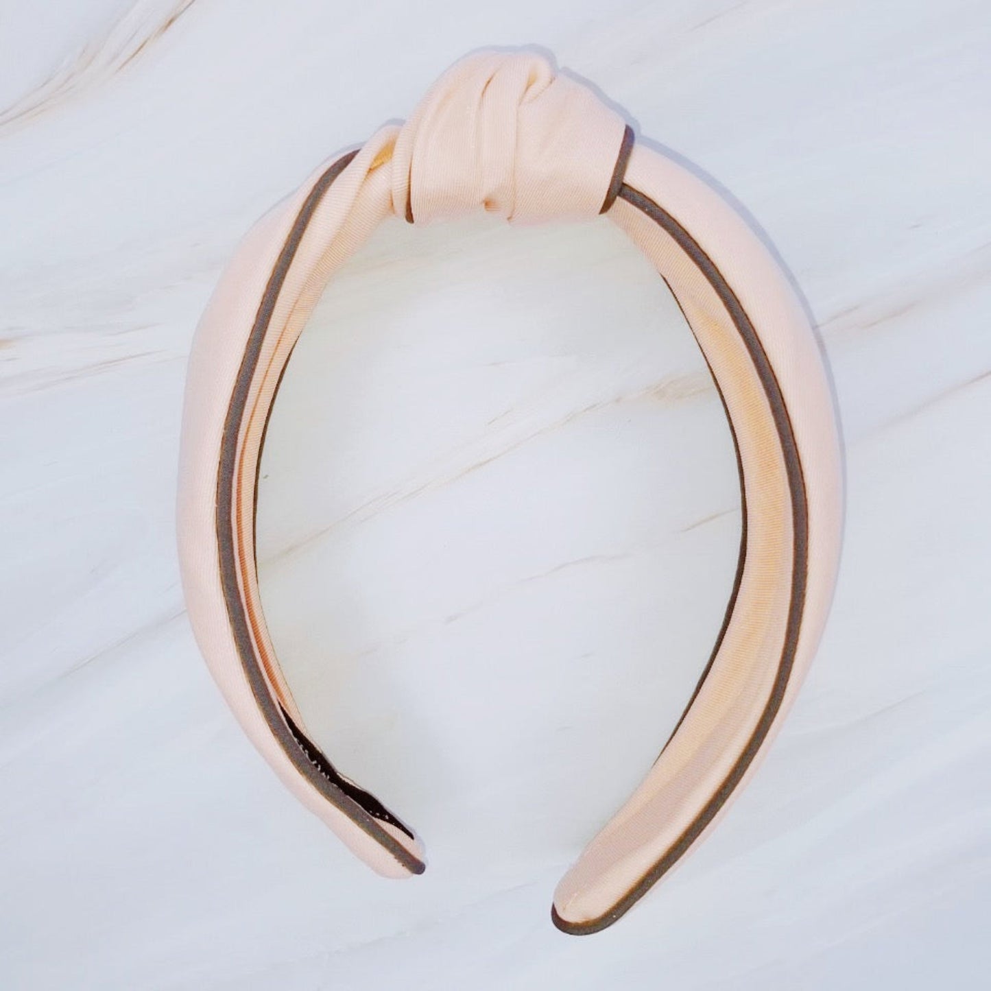 Contrast Piped Structured Preppy Headband — Classic Timeless Style - Pink Headbands