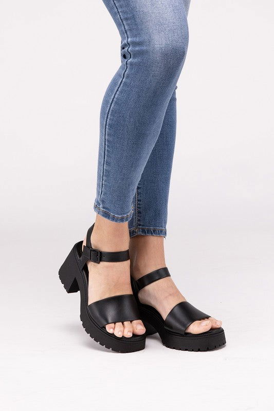 Platform Heel Sandals - Ro + Ivy