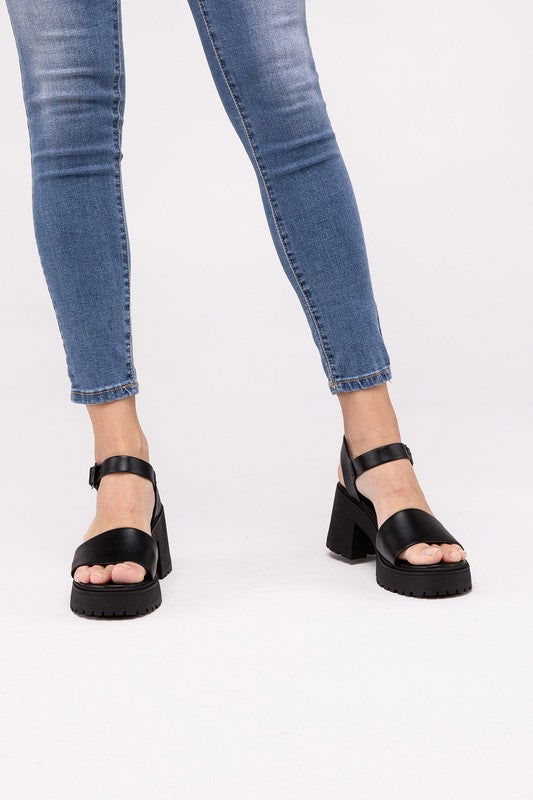 Platform Heel Sandals - Ro + Ivy