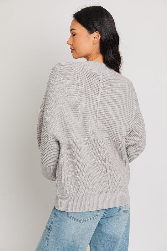 Ribbed Knitted Sweater - Ro + Ivy