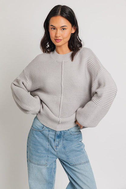 Ribbed Knitted Sweater - Ro + Ivy