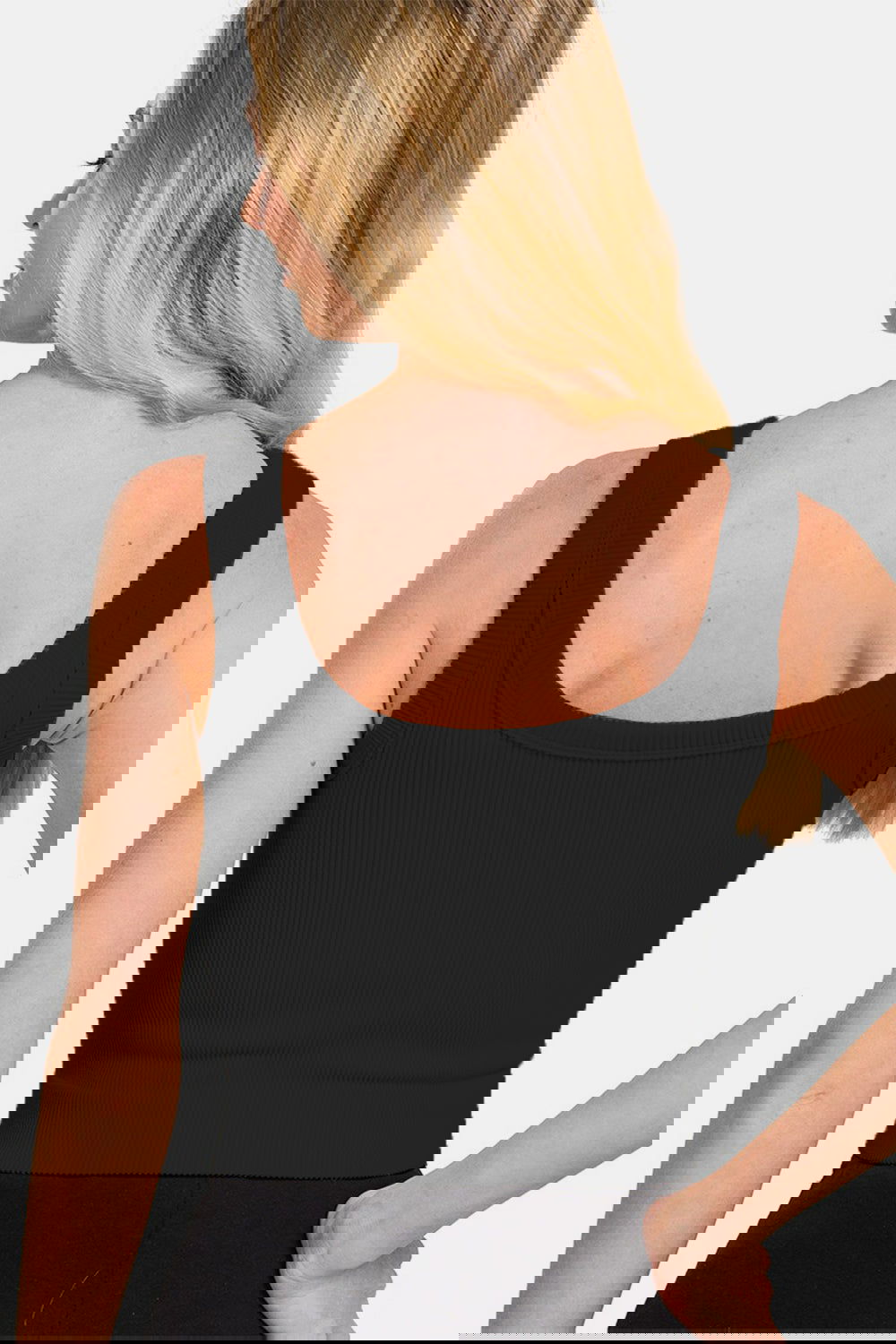 Ribbed Round Neck Cropped Tank Top for Women - Ro + Ivy