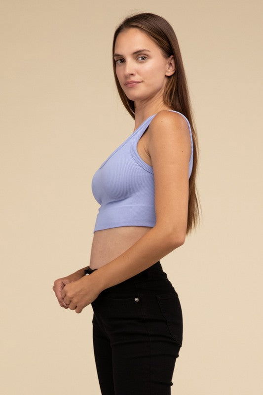 Ribbed Seamless Crop Top - Ro + Ivy