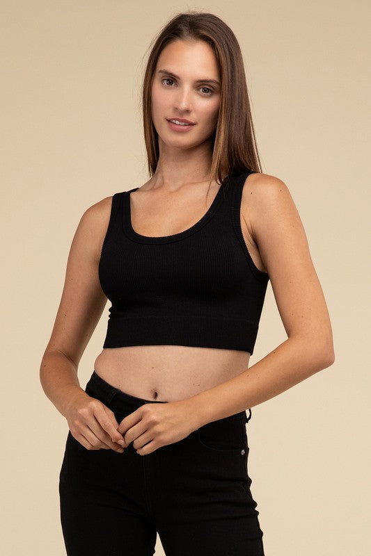 Ribbed Seamless Crop Top - Ro + Ivy