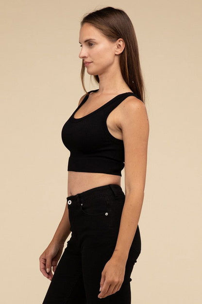 Ribbed Seamless Crop Top - Ro + Ivy