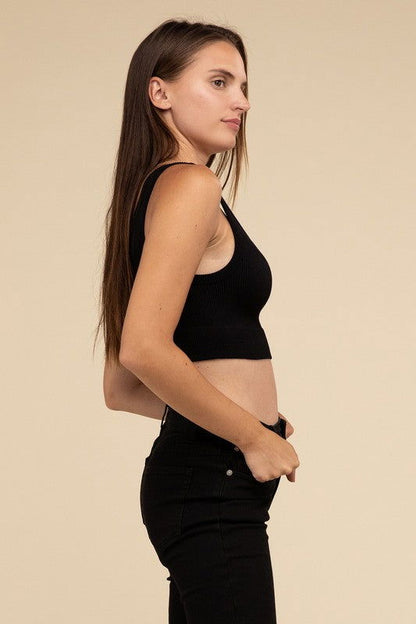 Ribbed Seamless Crop Top - Ro + Ivy