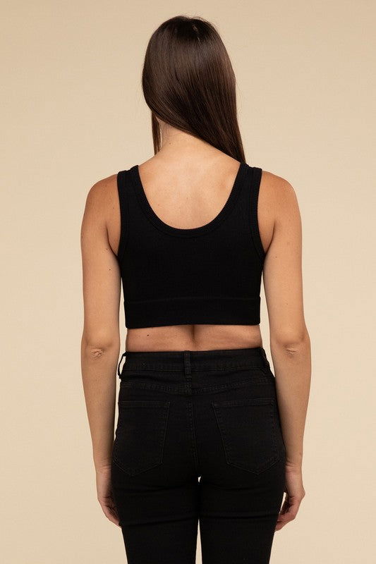 Ribbed Seamless Crop Top - Ro + Ivy