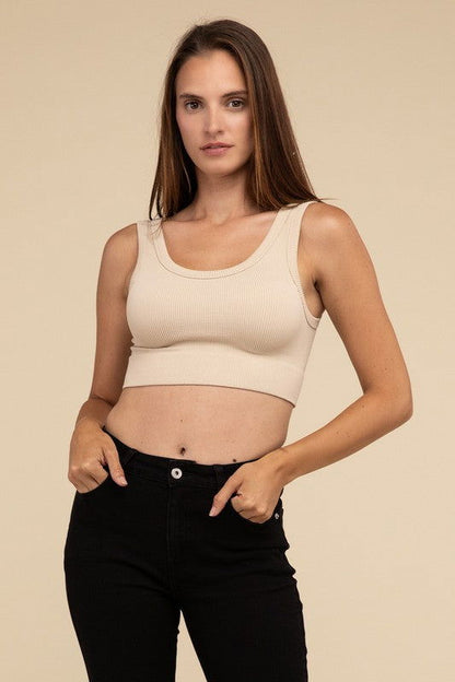 Ribbed Seamless Crop Top - Ro + Ivy