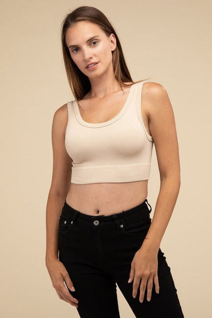 Ribbed Seamless Crop Top - Ro + Ivy