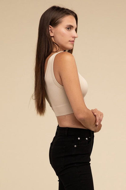 Ribbed Seamless Crop Top - Ro + Ivy