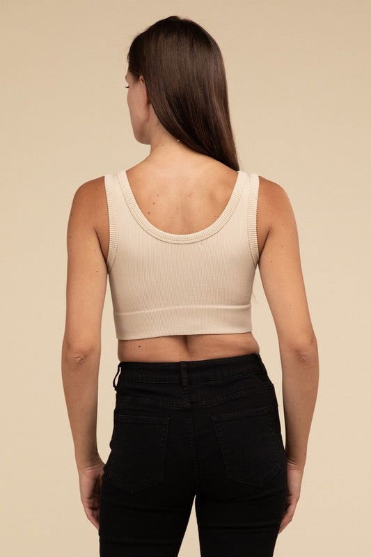 Ribbed Seamless Crop Top - Ro + Ivy