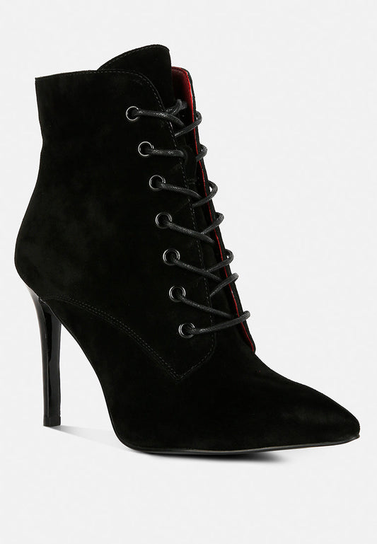 Faux Suede Stiletto Ankle Boot