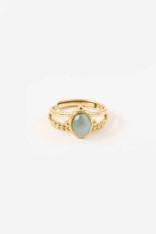 Seamoss Adjustable Ring - Ro + Ivy