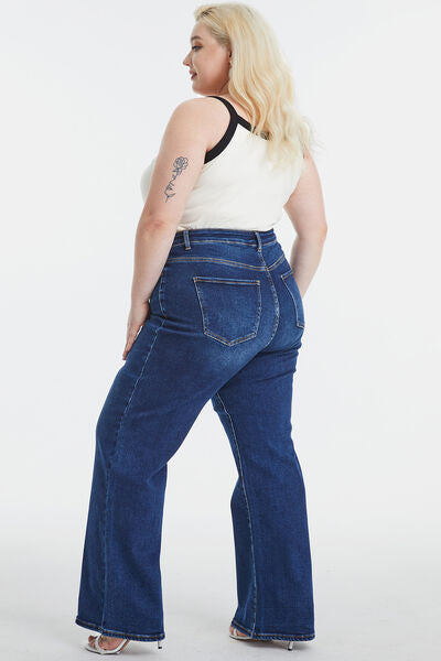 Size Inclusive High Waist Cat's Whisker Wide Leg Jeans for Women | Jeans | Ro + Ivy