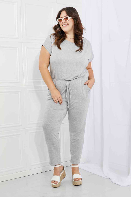 Soft Comfy Women's Full Size Short Sleeve Jumpsuit | Jumpsuits | Ro + Ivy