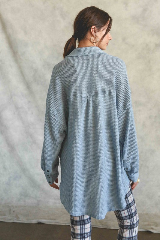 Soft Thermal Knit Women's Shacket Top | Top | Ro + Ivy