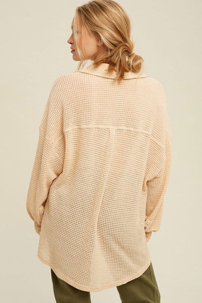 Soft Thermal Knit Women's Shacket Top - Ro + Ivy