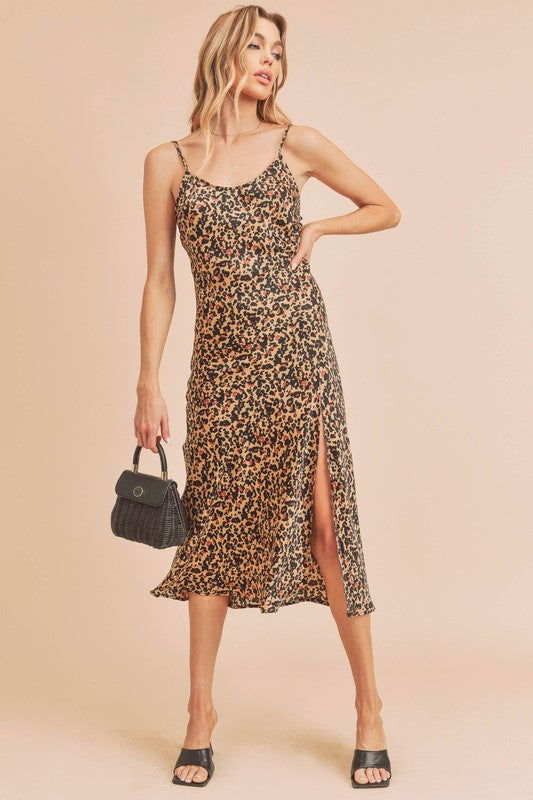 Stasia Leopard Midi Dress - Ro + Ivy