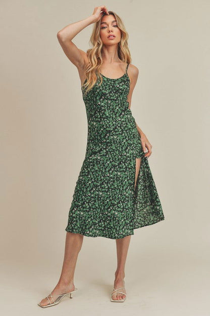 Stasia Leopard Midi Dress - Ro + Ivy