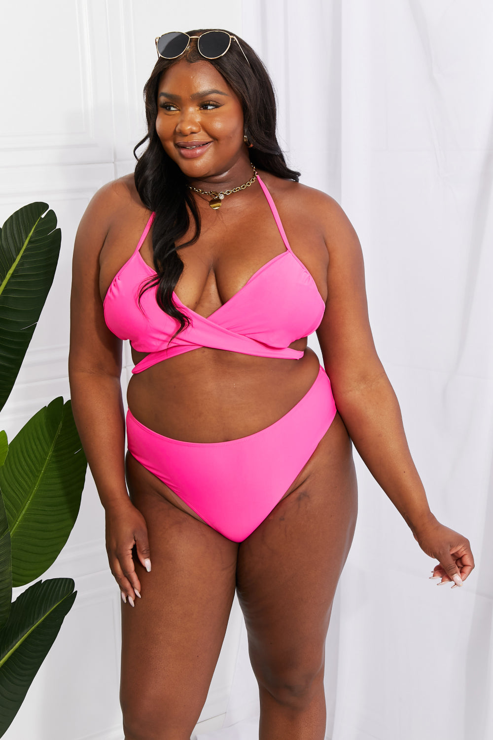 Summer Splash Halter Bikini Set in Pink for Women | Swimsuits | Ro + Ivy