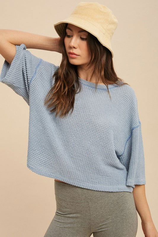 Tallulah Waffle Top - Ro + Ivy