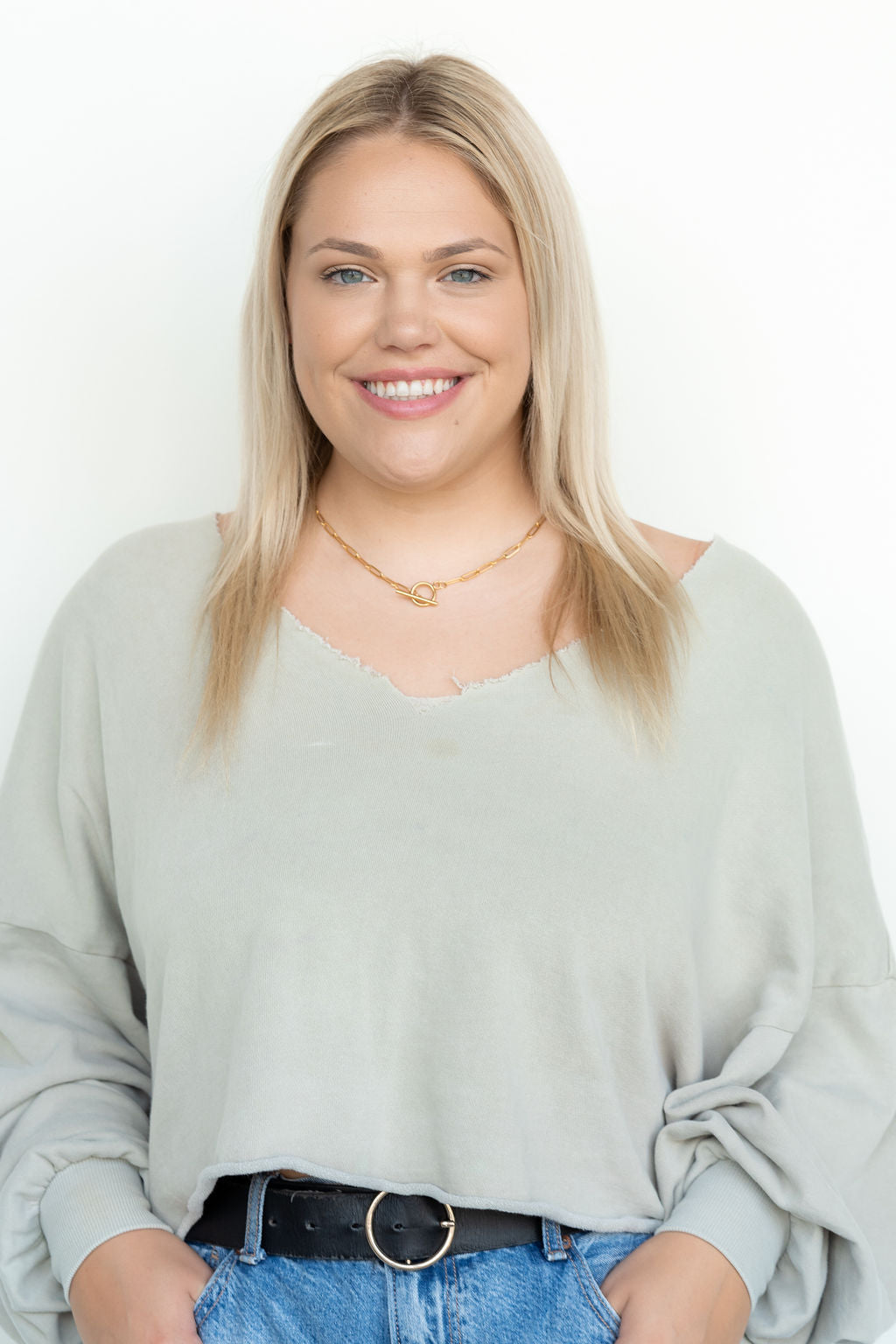 Luxe Gold Paperclip Chain Toggle Clasp Necklace 20" — 18K Plated Layering Everyday Jewelry - Necklaces