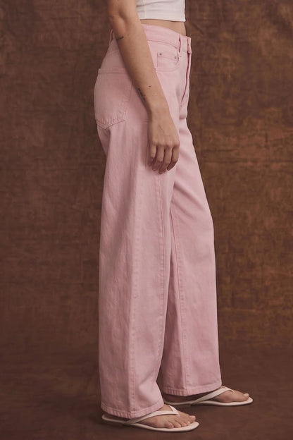 High Rise Trend-Forward Barrel Leg Jeans — Dreamy Statement Everyday Style - DENIM (NEW)
