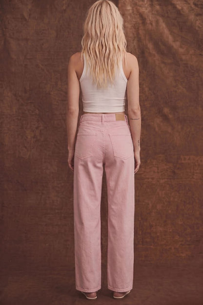 High Rise Trend-Forward Barrel Leg Jeans — Dreamy Statement Everyday Style - DENIM (NEW)