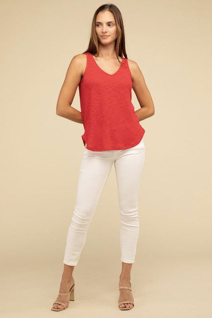 V-Neck Sleeveless Cami Top - Ro + Ivy