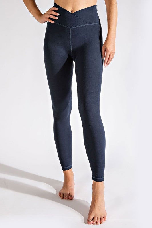 V Waist Full Length Women's Leggings - Ro + Ivy