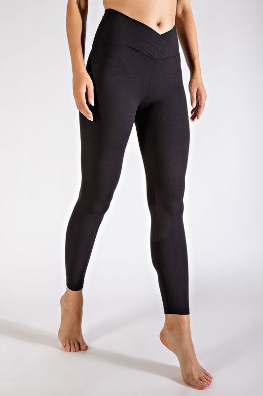 V Waist Full Length Women's Leggings - Ro + Ivy