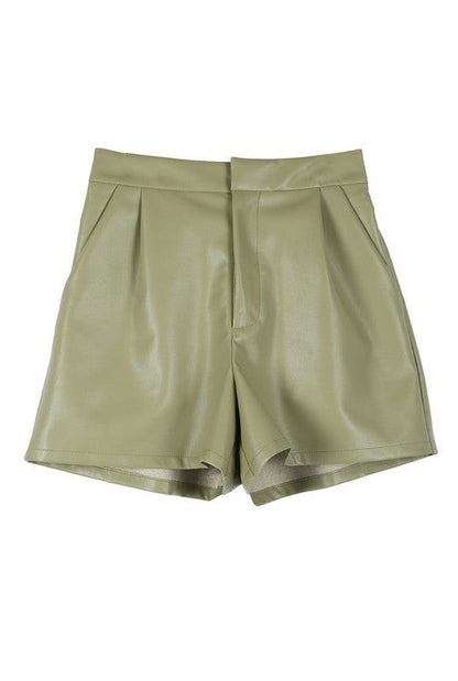 Vegan Leather Shorts - Ro + Ivy